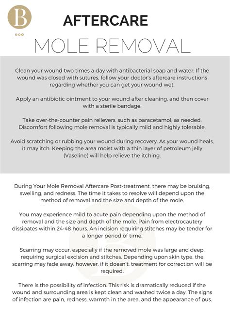 mole removal aftercare